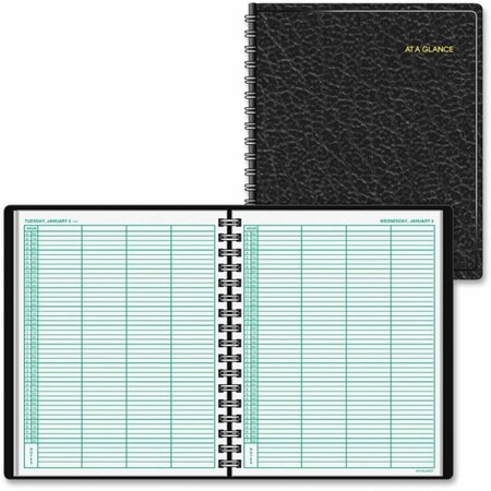 TEACHER&APOSS AID 8 x 11 in. 4-Person Daily Appointment Book - Black TE3747981
